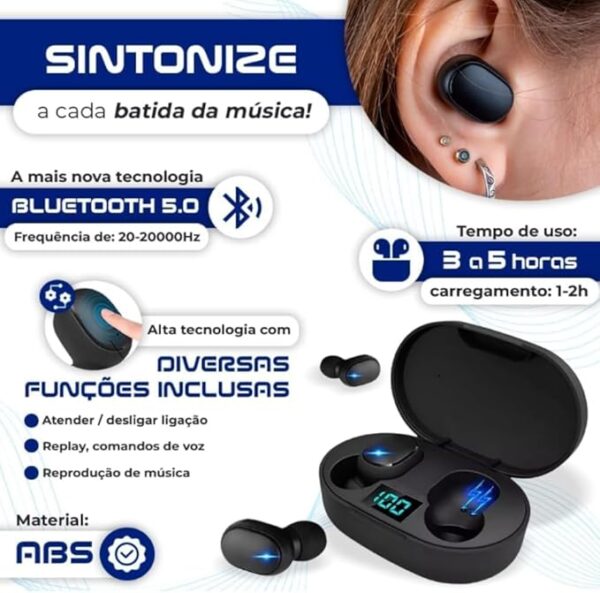Fone De Ouvido Premium Bluetooth 5.1 Sem Fio Tws - Imagem 2